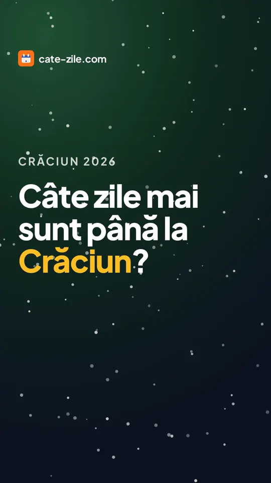 Câte zile mai sunt până la Crăciun?