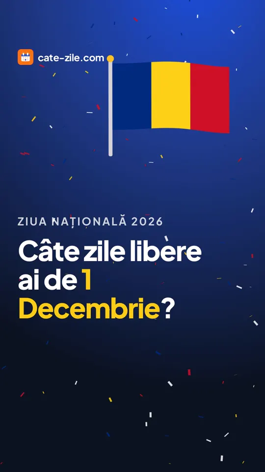 Câte zile libere ai de 1 Decembrie?